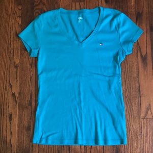 Tommy Hilfiger TEAL Essential V-Neck T-Shirt